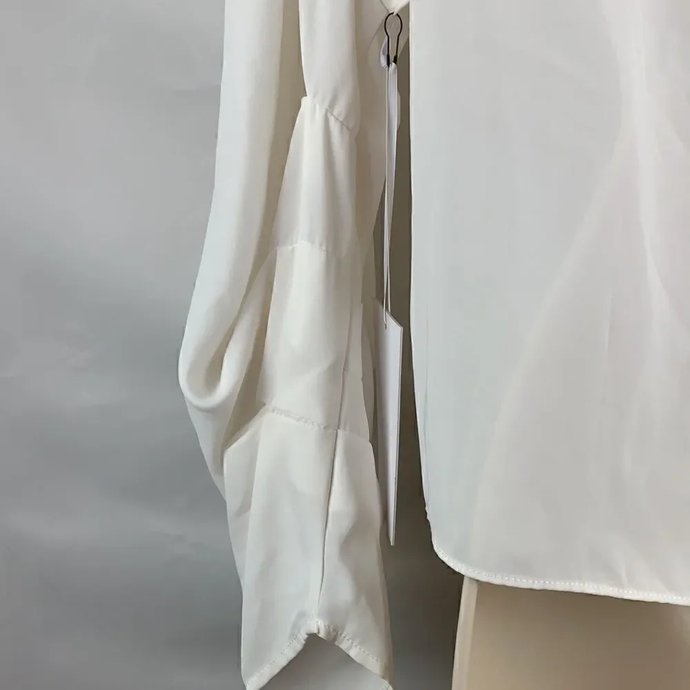 Amanda Uprichard NY ivory popover blouse size small NWT